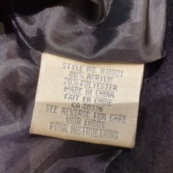 NESS black & gray ombre acrylic wool-like trapeze style coat - Picture 8 of 9